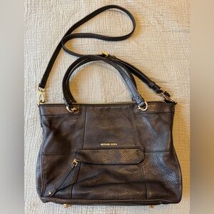 Michael Kors Black Leather Tote Bag